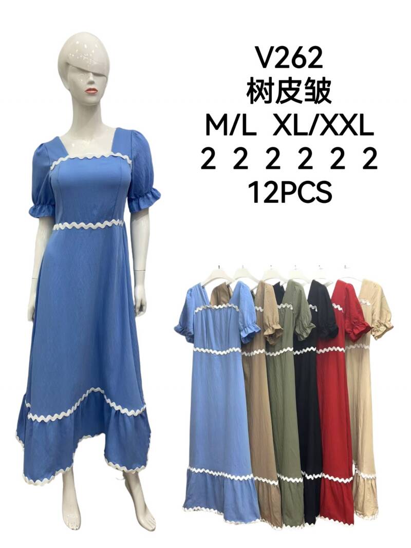 Sukienki damskie Roz M/L-XL-2XL, Mix kolor Paczka 12 szt